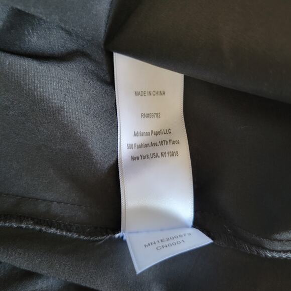 NEW Aidan Mattox Formal Gown Black Strappy Plunging Neck Full Length Women 4 - Picture 12 of 12